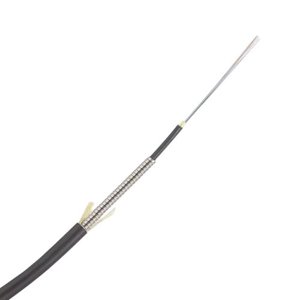 TiniFiber TF12-OS2-LIO-LC-LC-500FT-1PE 12-Strand Fiber Optic Cable, OS2 Singlemode Micro Armor, LC/LC, Indoor / Outdoor, LSZH-UV, 500', Black