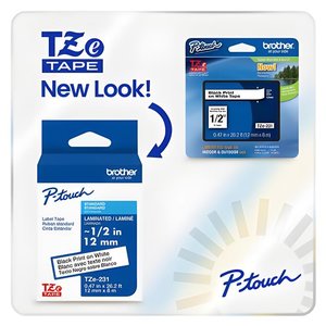 Brother TZE651G P-Touch Black Print on Yellow Laminated Label Tape, 24mm