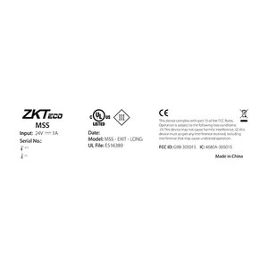 ZKTeco ZK-MSS- Exit Swing Gate