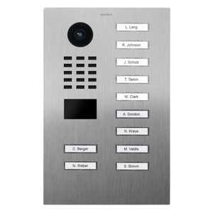 DoorBird 429614486 Flush Mount IP Video Intercom with (11) Call Buttons, Brushed, Stainless Steel