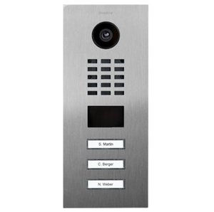 DoorBird 429614882 D2103V IP Video Intercom, 3-Call Buttons, Surface-Mount, Stainless Steel V2A