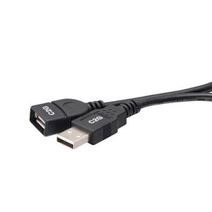 C2G C2G68012 USB 2.0 A Male to A Female Extension Cable, TAA Compliant, 6', Black