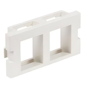 Hubbell IM2K1W Audio/Video Unloaded Keystone Module, 2‑Port, Flat, White