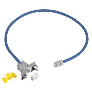 Hubbell SCP6AB MPTL Cable Assembly, CAT6A, Shielded, Blue
