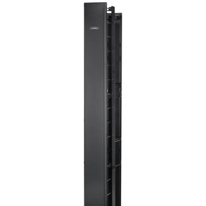 Hubbell VME1077 Vertical Cable Manager, 80.5"H x 10"W x 7.5" Front C Channel x 7.5 Rear, Black