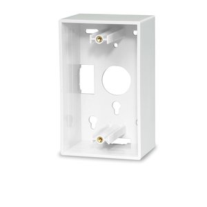 Signamax SMB2-SG-WH Single-Gang Surface-Mount Faceplate Box, 1.89″ Deep, White