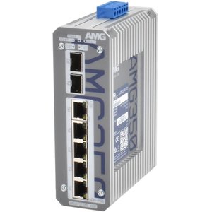 AMG Systems AMG350-5G-2S AMG350-5G AMG350 Series Industrial 7 Port Unmanaged Switch, DIN Rail / Wall Mount, 12-56VDC Power Input