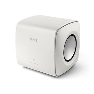 KEF KC62W Compact Subwoofer, Two 6.5" Drive Units, 1000W, Mineral White