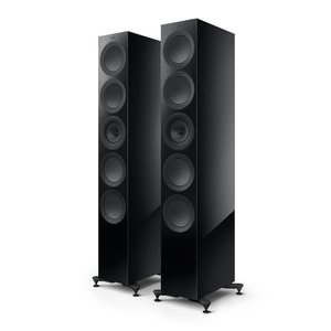 KEF R11BG R11 Series HiFi Floorstanding Speakers, Black Gloss