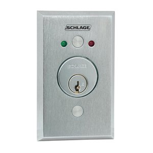 Schlage 653-1414 626 L2 ATS CYL-KA 650 Series (2) DPDT Maintained Bi-Direction Keyswitch, Satin Chrome