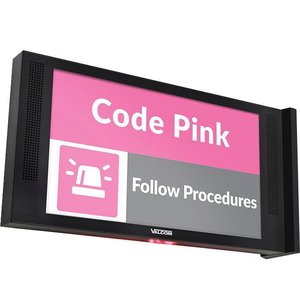 Valcom VIP-LD221C 22" LCD Display Speaker with Flashers, Ceiling Mount