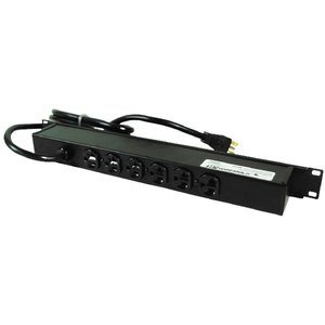 Wiremold J06B2B20X 6-Outlet Power Strip, 20A, 125V, 15' Cord