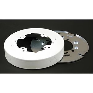 Wiremold V5737A 500/700 Series Open Base Steel Extension Box, 5-1/2" Diameter, Ivory