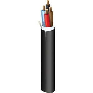Belden 5302U2 18-4 Stranded BC Security and Sound Cable, Rated-CL3, FPL, PLTC, Water-Blocked Direct Burial, Black