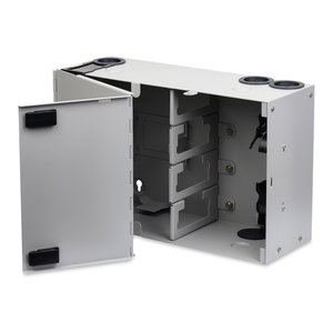 Belden AX106818 FX UHD Wall Mount Patch Panel Housing, Empty, Grey