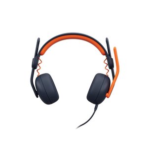 Logitech 981-001389 Binaural Wired Headset for Learners, 3.5mm Over-Ear Headset, Orange / Black