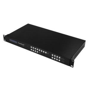 AVPro Edge AC-CX-84 ConferX 4K 8x4 Matrix Switcher with Instant Switching, 8-HDMI/2-HDBaseT Inputs to 2-HDMI/2-HDBaseT Outputs, 1U, Black