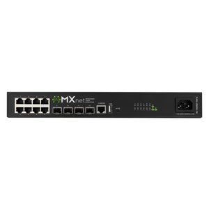 AVPro Edge AC-MXNET-SW8P MXnet 1G 12-Port Network Switch, 8x 1Gbps Copper Ethernet/PoE+ Ports, 4x 10Gbps SFP+ Uplink Ports, 125W PoE