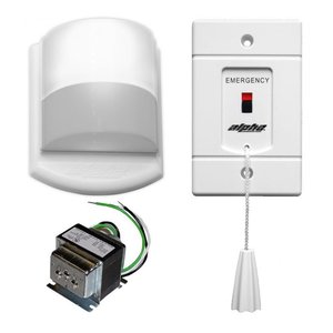 Alpha EK117220 Emergency Call Kit with Pull Cord Station and LED Dome Light, No Buzzer, 220VAC