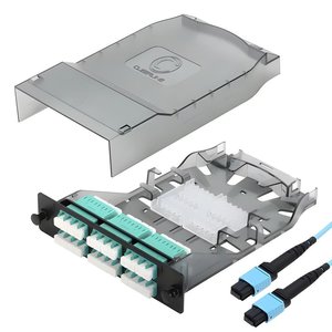 Cleerline CTG-MTLC2X12-MM-B1 HD MTP Elite 24-Fiber Cassette, MM(OM4), 2x12F MTP Male to 24 Quad LC/UPC, Type B1