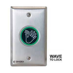 Camden CM-241/43 ValueWave+ Single Gang Microwave Hands-Free Touchless Switch, 'WAVE TO LOCK' Text, CM-34BL Compatible