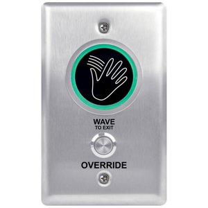 Camden CM-241M/46 ValueWave+ Single Gang Microwave Hands-Free Touchless Switch, Manual Switch Override, 'WAVE TO EXIT' Text, CM-53 Compatible
