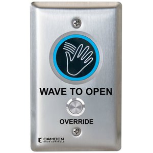 Camden CM-242M/41 ValueWave+ Microwave Hands-Free Touchless Switch with Override, 'WAVE TO OPEN' Text