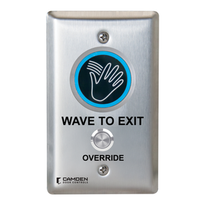 Camden CM-242M/46 ValueWave+ Microwave Hands-Free Touchless Switch with Override, 'WAVE TO EXIT' Text