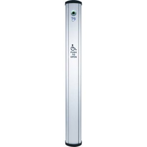 Camden CM-7436VR/A4 Column Push Plate Switch with Hands-Free Sensor, 36"H x 4.5"W, Aluminum, Anodized Clear