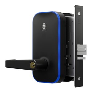 Centrios CEM100-AU-BSP-SC-KR Mortise Lock, Schlage Keyway, Augusta Lever, Black Suede