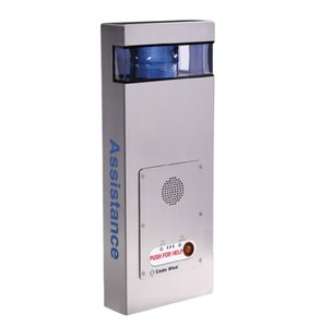 Code Blue SLNF0168 CB2e Series Emergency Phone Pedestal with 4G LTE, Stainless Steel
