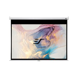 Elite Screens M120XWH2-E24 Manual Series 120" 16:9 Pull-Down Projection Screen with 24" Drop, White