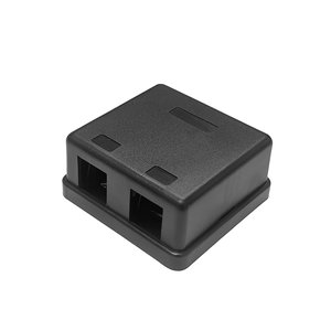 Simply45 S45-3102B 2-Port Surface Mount Box, Black