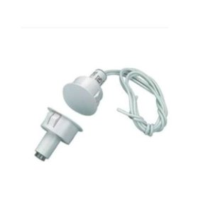 GRI 190-12-G-IND 180 Series Recessed Steel Door Magnetic Contact Switch Set, 12" Leads, 3/4", Gray