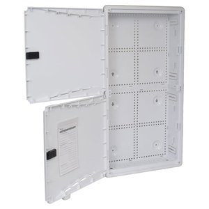 ICC ICRESDP28E Plastic Structured Wiring and Media Enclosure with Cover, 28", White