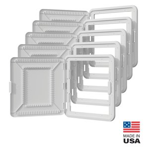 On-Q ENP15605NA Plastic Enclosure Hinged Cover with Standard Trim, 15", 5-Pack, White