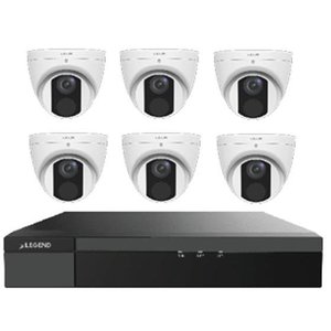 Inaxsys INLGK86KT2T Legend Series 8-Channel 2TB 4K NVR Kit with 6 x 4.1MP Turret Cameras