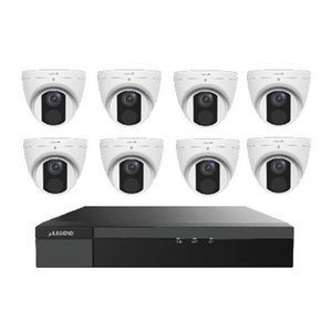 Inaxsys INLGK88KT2T Legend Series 8-Channel 2TB 4K NVR Kit with 8 x 4.1MP Turret Cameras