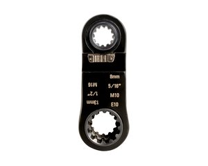 Jonard Tools PRW-813 Pocket Ratchet Wrench, 8 - 13 mm, Black