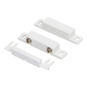 Nascom N85TWGSW/STFB Surface Mount Terminal Open Loop Switch / Magnet Set with Cover and Spacers, Snow White