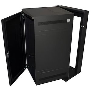 Great Lakes GL48WMCMP-B-SH-00-00 Vertiv Wallmount with Swing Handle, Plexi Door, 24U RMS, 48", Black