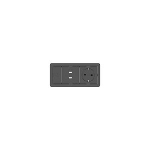 Kramer T-IN2-REC1(B) Baseline In-Table Tabletop Connectivity for 2-Module, Table In-Surface, Includes Frame and Locking Device, Black