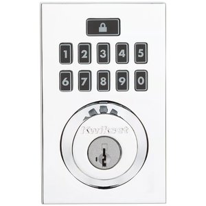 Kwikset 99140-137 Electronic Lock with Home Connect (Z-Wave), 914 Contemporary Zigbee 3.0, Polished Chrome