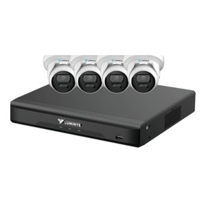 Luminys K54-4D1A2 LumiDeterrent Bundle, 4-Channel 8MP NVR and (4) 5MP Turret Cameras