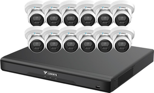 Luminys K5T-16D2A4 LumiDeterrent Bundle, 16-Channel 8MP NVR and (12) 5MP Turret Cameras