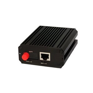 KBC Networks MCLS1-M1A-WSN-B ruggedized 10/100 Ethernet media converter with PoE+, Multimode, 1-Fiber, Transceiver A End, Wall Mount, ST Connector