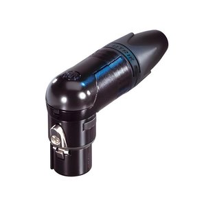 Neutrik NC3FRX-BAG 3-Pole Right Angle Female Cable Connector, Black