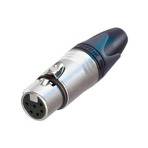 Neutrik NC6FXX 6-Pole Female Cable Connector with Nickel Housing and Silver Contacts