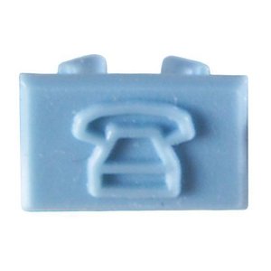 Ortronics 40326100 Colored Snap-In 'Voice' Icon Tab, 100-Piece, Blue
