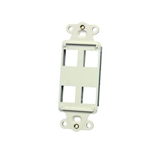 Ortronics KSDS4 Keystone Techchoice Rectangular Stylistics Frame, 4-Port, Fog White
